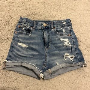 American Eagle Hi-Rise Shortie Jean Shorts